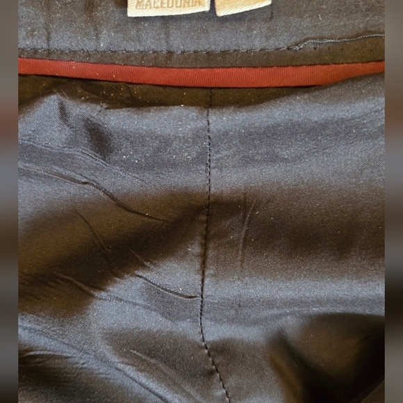 Boden Black Sherborne Wide Leg Wool Trousers Green & Pink Stripe US 14L UK 18L - Picture 4 of 11